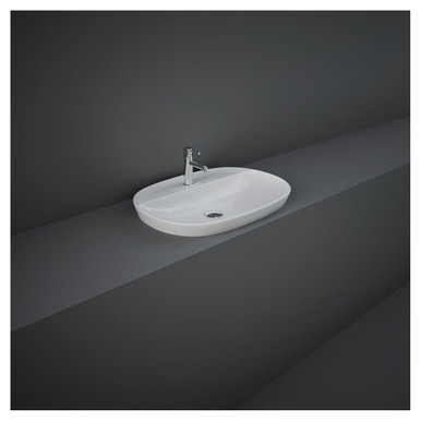 RAK Ceramics Variant Oval Drop In Basin with 1 Tap Hole, alternate view 3
