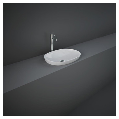 Rak Ceramics White Variant Oval Drop In Basin | | Vitreous China | 500Mm