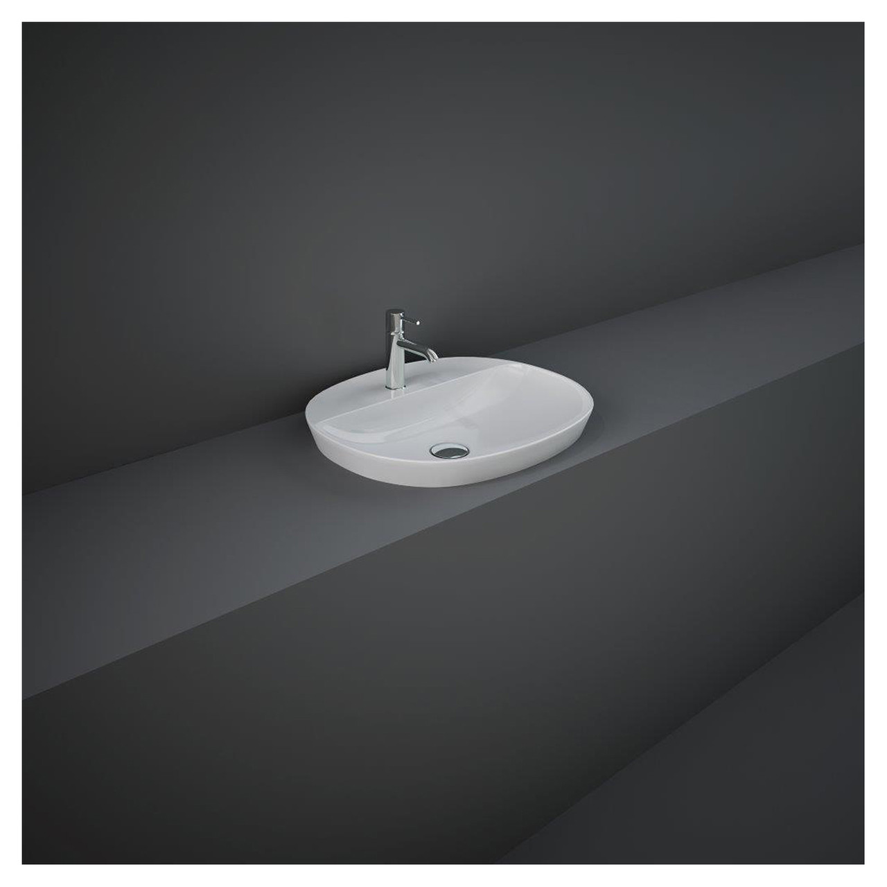 RAK Ceramics Variant Oval Drop In Basin with 1 Tap Hole