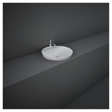 RAK Ceramics Variant Round Drop In Basin with 1 Tap Hole, alternate view 3