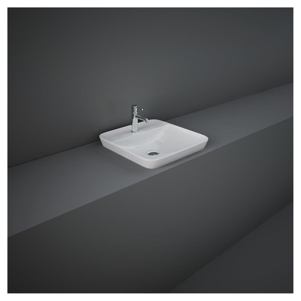 RAK Ceramics Variant Square Drop In Basin with 1 Tap Hole