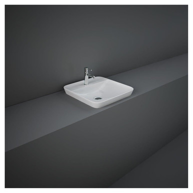 RAK Ceramics Variant Square Drop In Basin with 1 Tap Hole, alternate view 3
