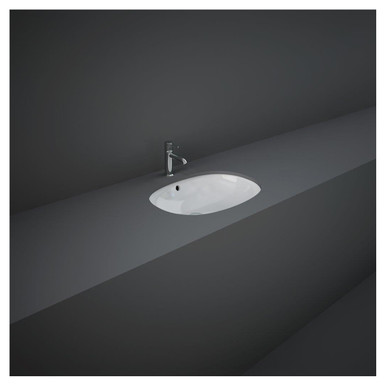 Rak Ceramics White Variant Oval Under Counter Basin | | Vitreous China | 500Mm