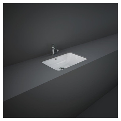 Rak Ceramics White Variant Rectangular Under Counter Basin | | Vitreous China | 550Mm