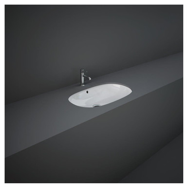 Rak Ceramics White Variant Oval Under Counter Basin | | Vitreous China | 600Mm