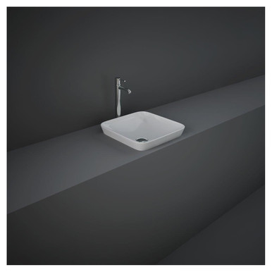 Rak Ceramics White Variant Square Drop In Basin | | Vitreous China | 360Mm