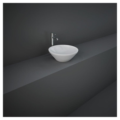 Rak Ceramics White Variant Round Counter Top Basin | | Vitreous China | 360Mm
