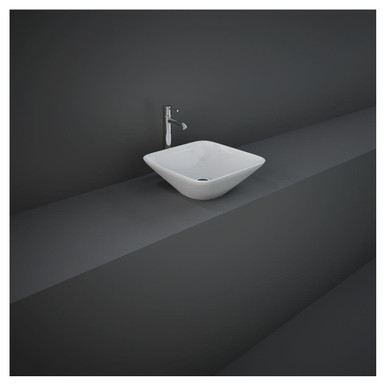 Rak Ceramics White Variant Square Counter Top Basin | | Vitreous China | 360Mm