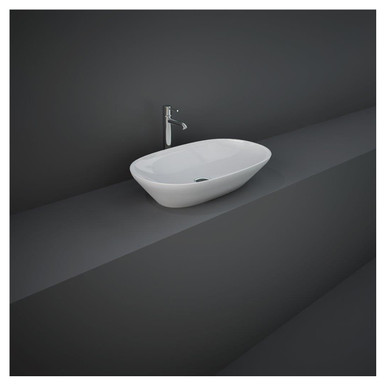 Rak Ceramics White Variant Oval Counter Top Basin | | Vitreous China | 600Mm