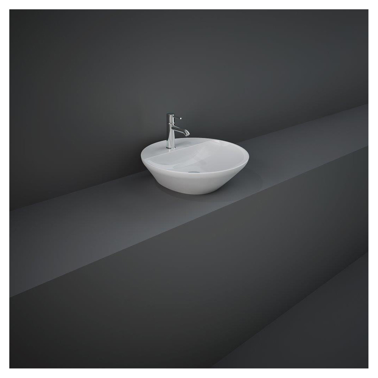 RAK Ceramics Variant Round Counter Top Basin with 1 Tap Hole