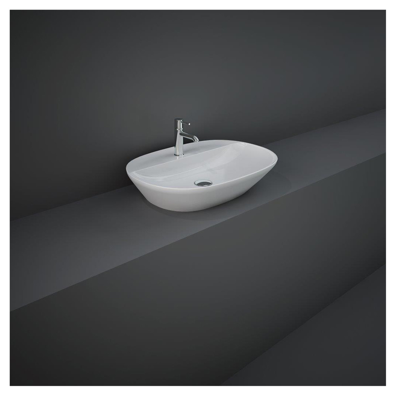 RAK Ceramics Variant Oval Counter Top Basin with 1 Tap Hole