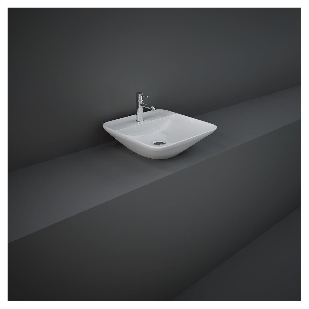 RAK Ceramics Variant Square Counter Top Basin with 1 Tap Hole