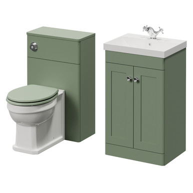 Danbury 2 Door Vanity Unit and Toilet Suite with Rimini Basin