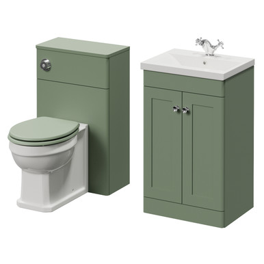 Danbury 2 Door Vanity Unit and Toilet Suite with Glide Basin