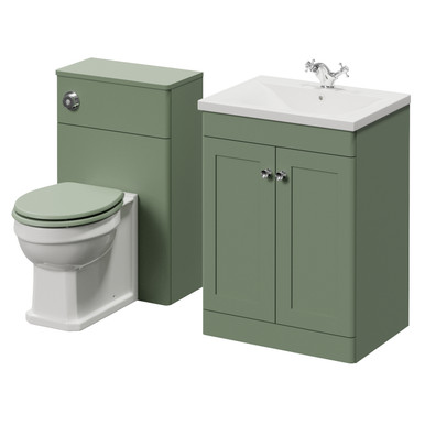 Danbury 2 Door Vanity Unit and Toilet Suite with Glide Basin
