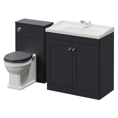 Danbury 2 Door Vanity Unit and Toilet Suite with Windsor Basin