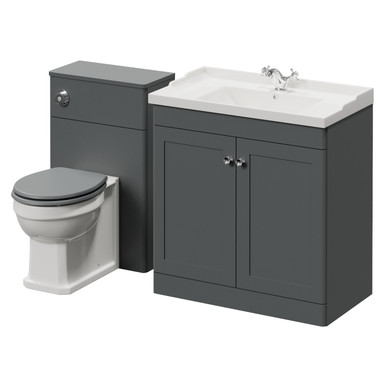Danbury 2 Door Vanity Unit and Toilet Suite with Windsor Basin