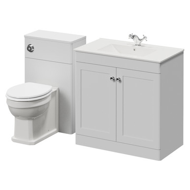 Danbury 2 Door Vanity Unit and Toilet Suite with Angel Basin