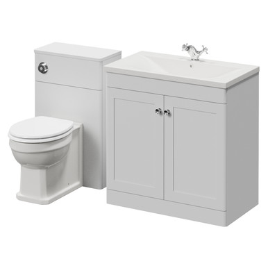 Danbury 2 Door Vanity Unit and Toilet Suite with Glide Basin