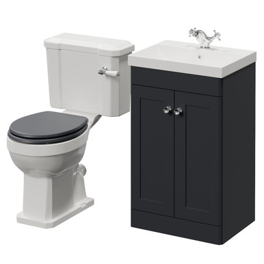 Danbury 2 Door Vanity Unit and Windsor Toilet Suite with Rimini Basin