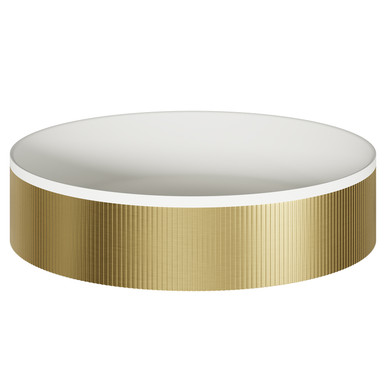 Wholesale Domestic Brushed Brass Helix Round Countertop Basin | | Ceramic | 360Mm X 360Mm