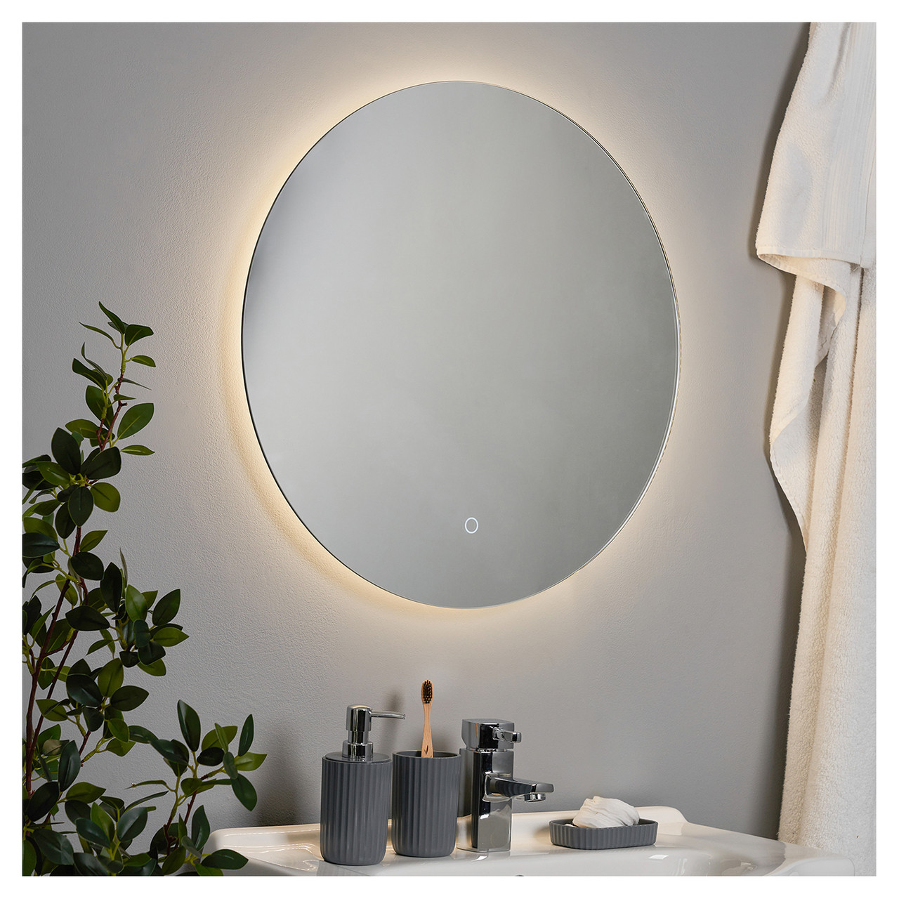 Forum Spa Fal Round LED Mirror with Demist