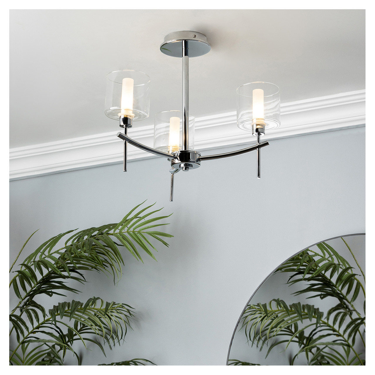 Forum Spa Montreal Classic Flush 3 Light Bathroom Ceiling Light