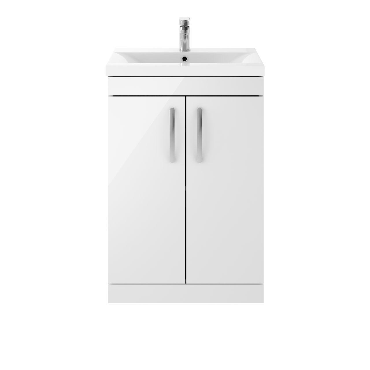 Nuie Athena 2 Door Vanity Unit and Thin Edge Ceramic Basin