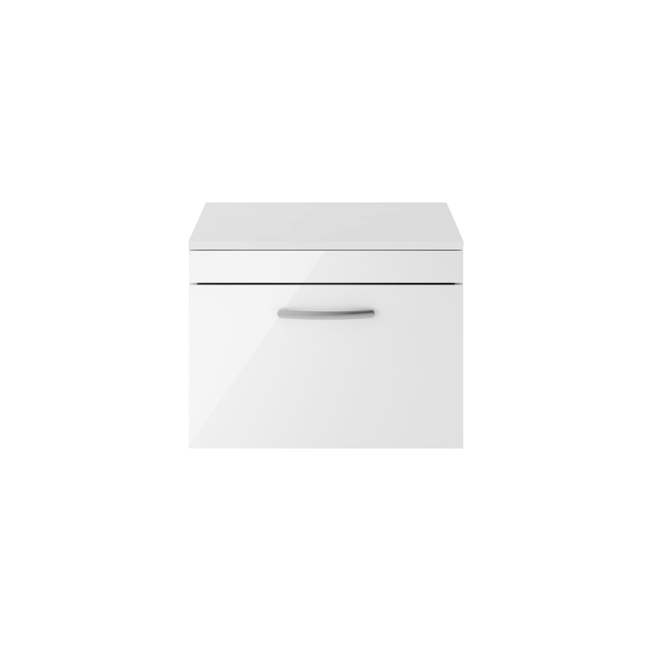 Nuie Athena Wall Hung Single Drawer Vanity Unit with Worktop