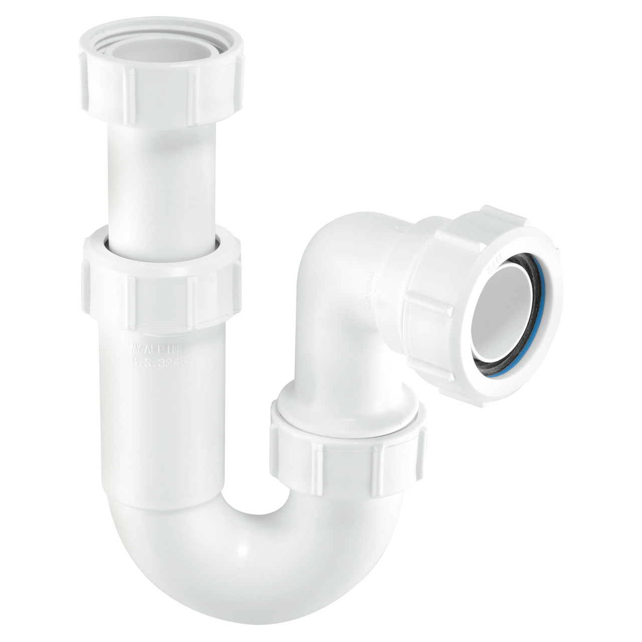 McAlpine 1¼" Adjustable Inlet Tubular Swivel 'P' Trap