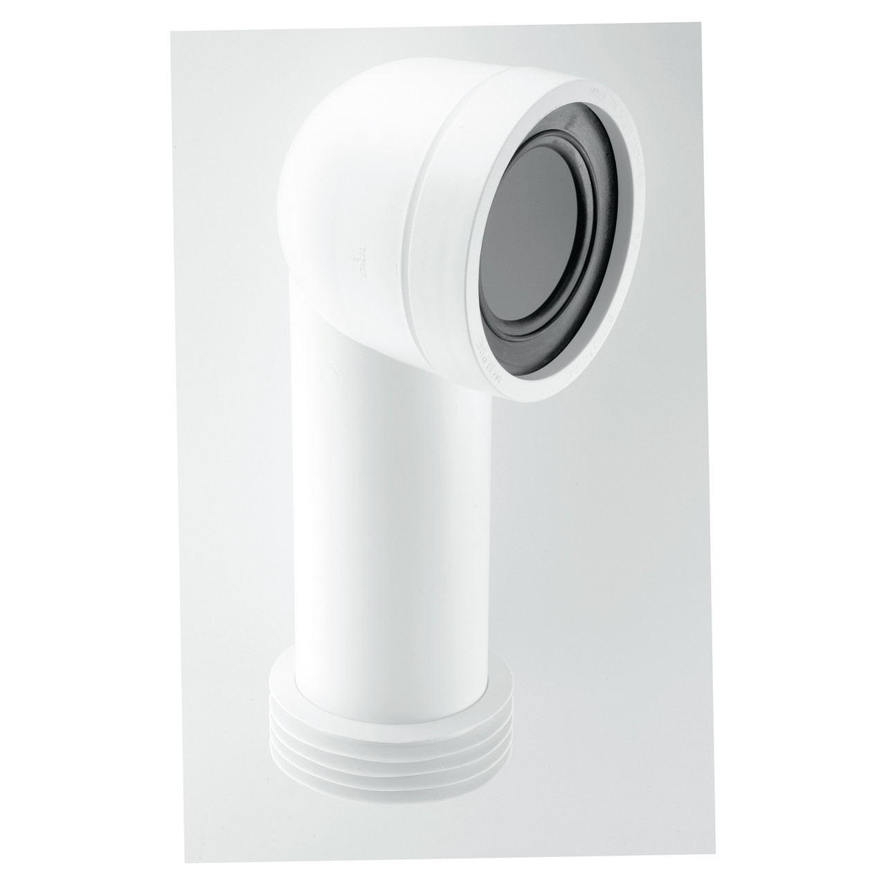 McAlpine 90° Bend Adjustable Length Rigid WC Pan Connector