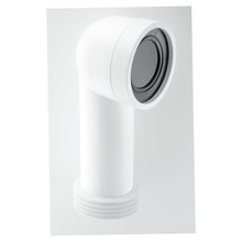 McAlpine 90° Bend Adjustable Length Rigid WC Pan Connector, alternate view 2