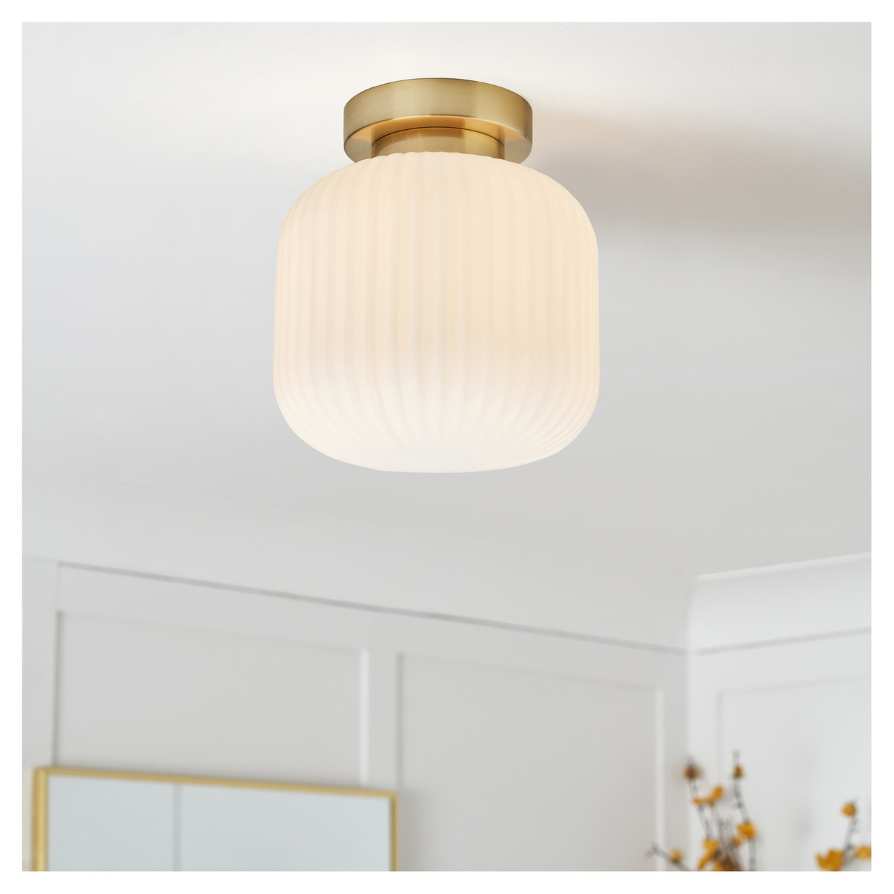 Forum Spa Quebec Ribbed Flush Bathroom Light