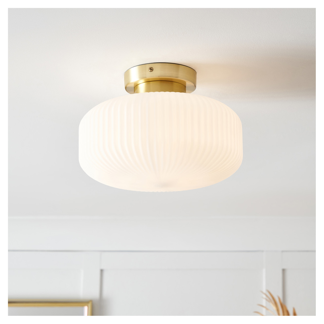 Forum Spa Scala Ribbed Flush Bathroom Light
