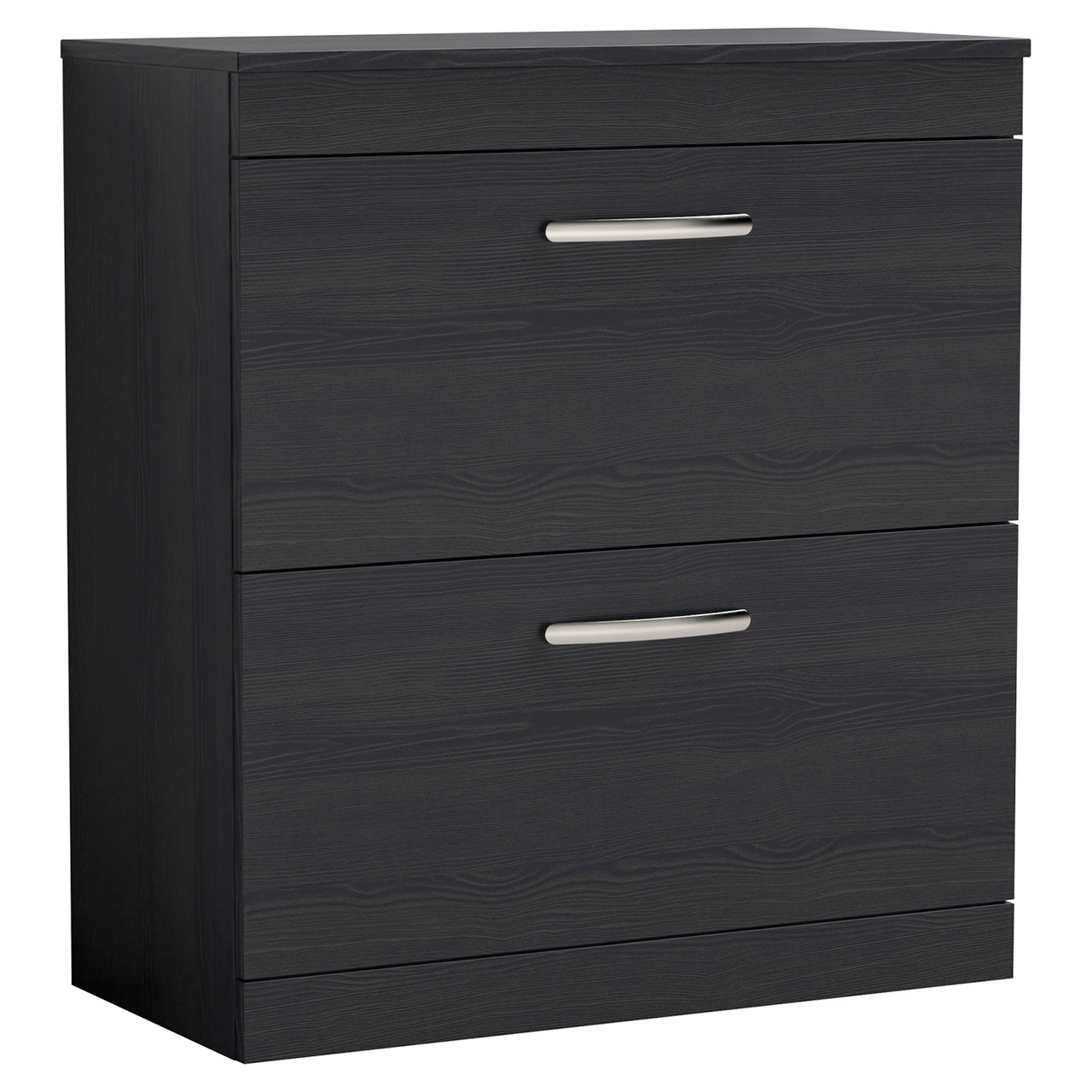 Nuie Athena Woodgrain 2 Drawer Vanity Unit with Worktop