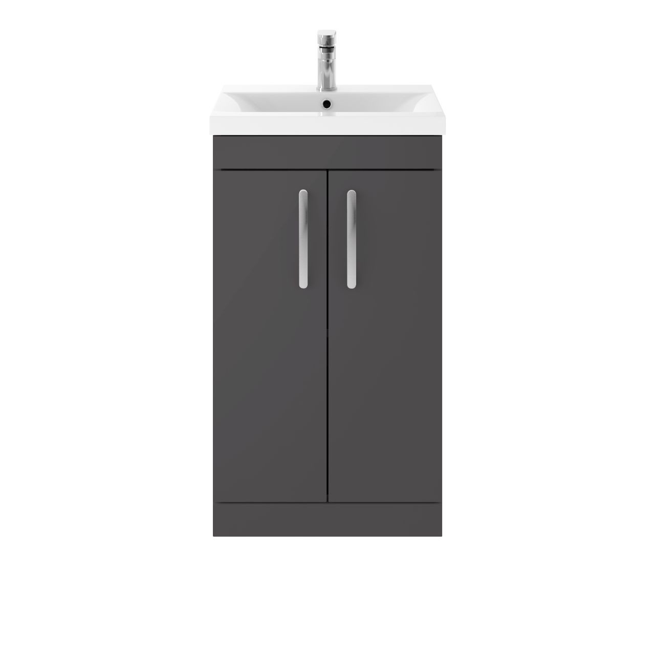 Nuie Athena 2 Door Vanity Unit and Thin Edge Ceramic Basin