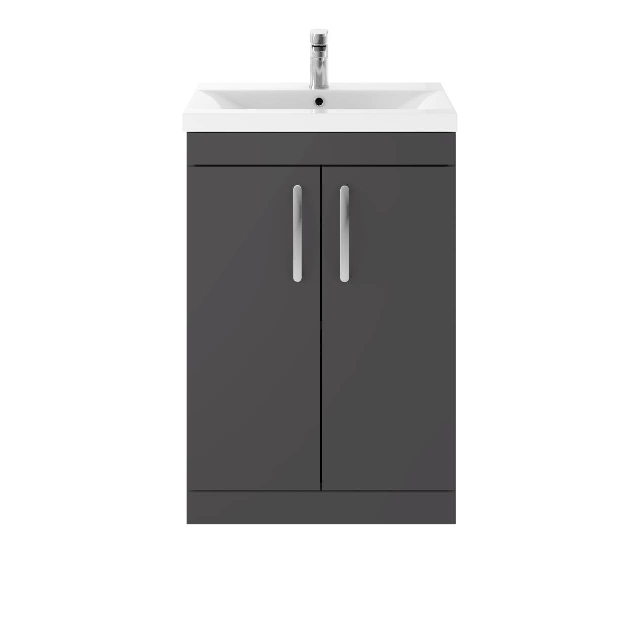 Nuie Athena 2 Door Vanity Unit and Mid Edge Ceramic Basin