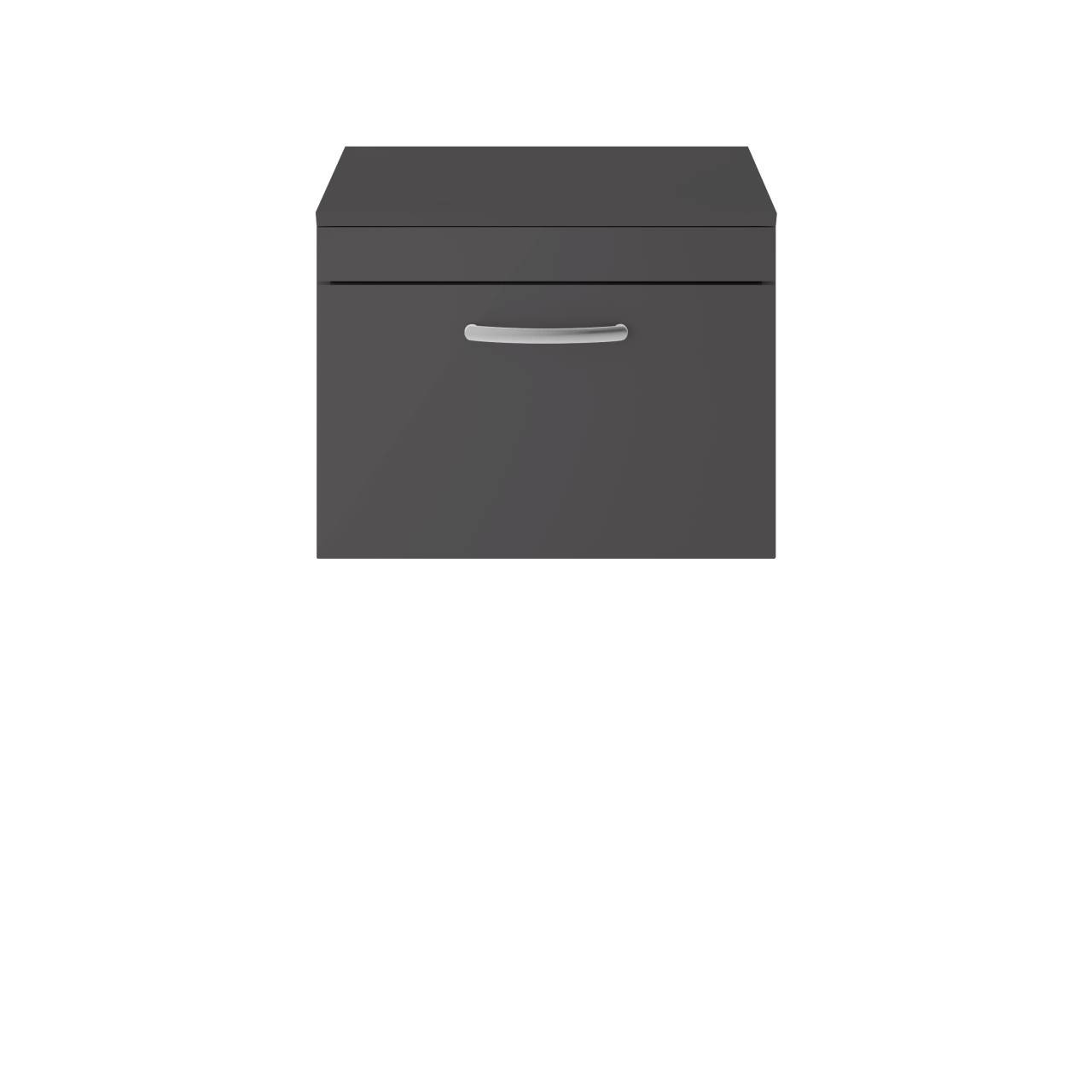 Nuie Athena Wall Hung Single Drawer Vanity Unit with Worktop