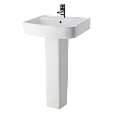 Nuie White Bliss Basin And Full Pedestal | | Ceramic | 520Mm