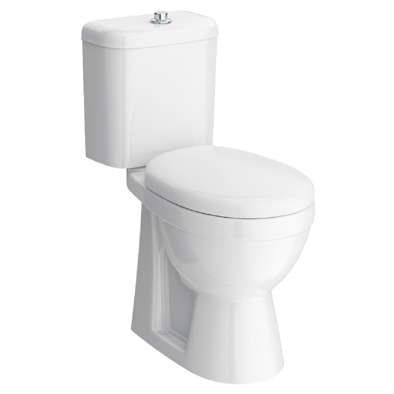 Nuie Doc M Comfort Height Round Toilet Pan with Cistern and Seat