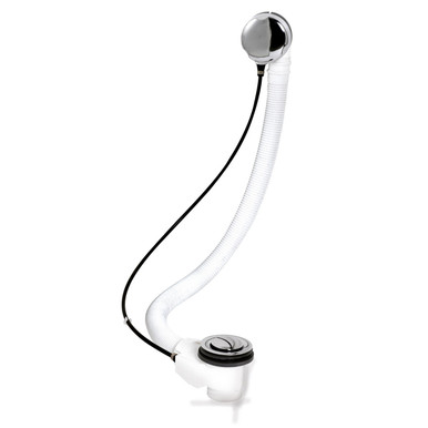 Nuie Chrome Extended Bath Pop-Up Waste And Overflow | | Brass | 70Mm X 750Mm X 70Mm