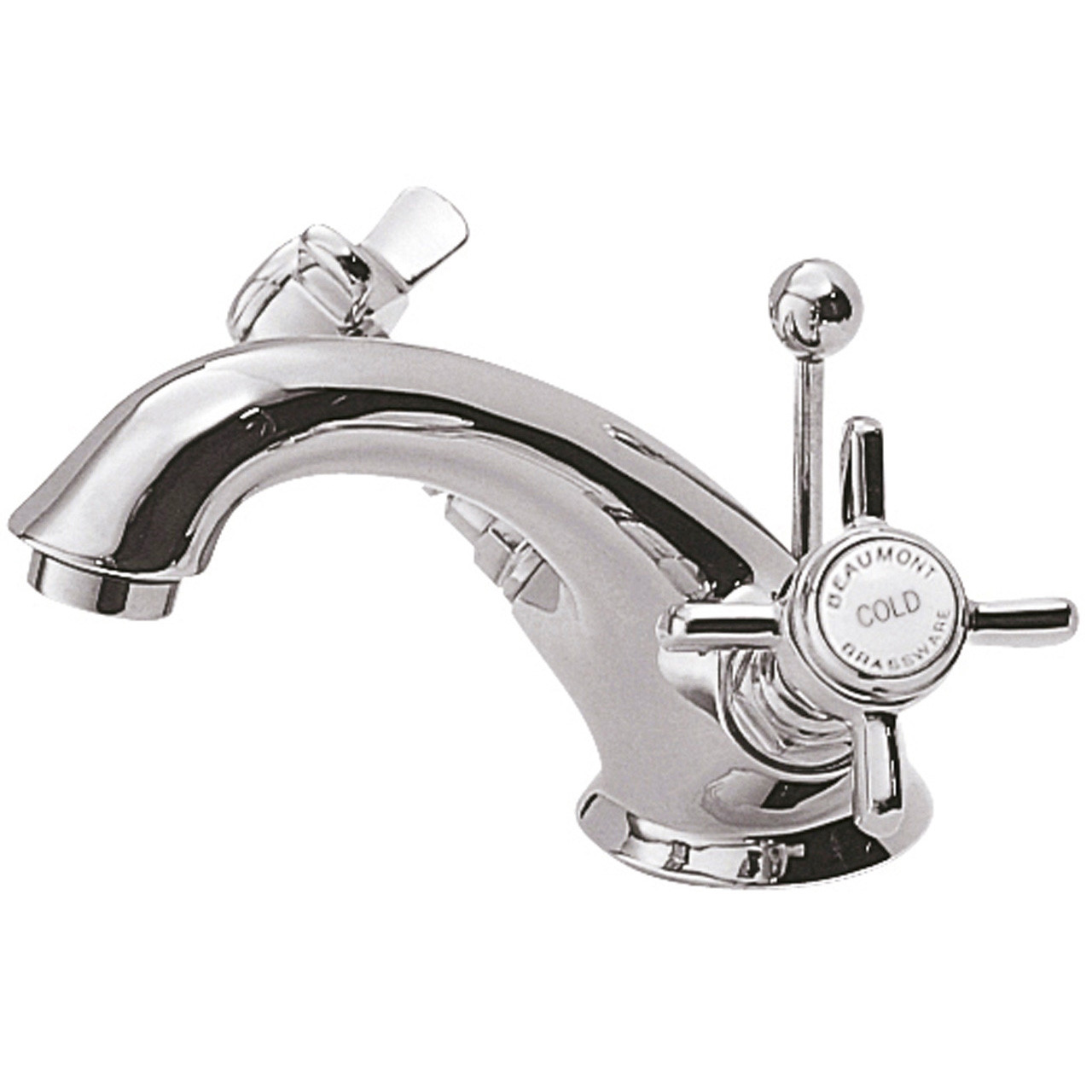 Nuie Beaumont Luxury Mono Basin Mixer Tap with Pop-up Waste
