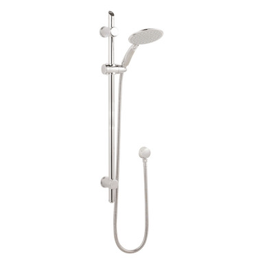 Nuie Chrome Slide Rail Kit With Single Function Shower Handset | | Brass | 96Mm X 740Mm X 76Mm