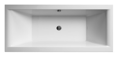 Nuie White Asselby Square Double Ended Bath | | Plastic | 1700Mm X 700Mm Size 5
