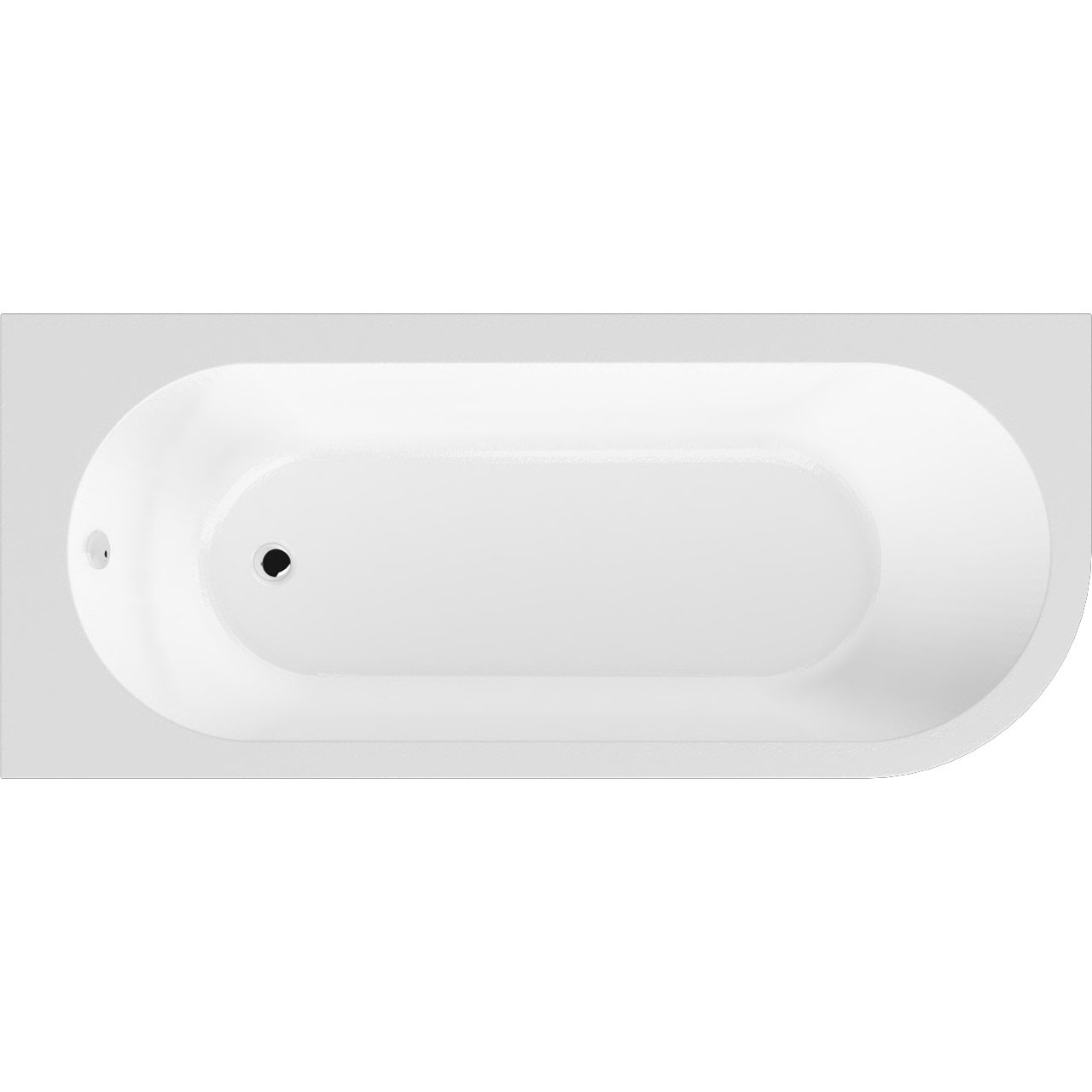 Nuie Crescent Left Hand Back to Wall Corner Bath
