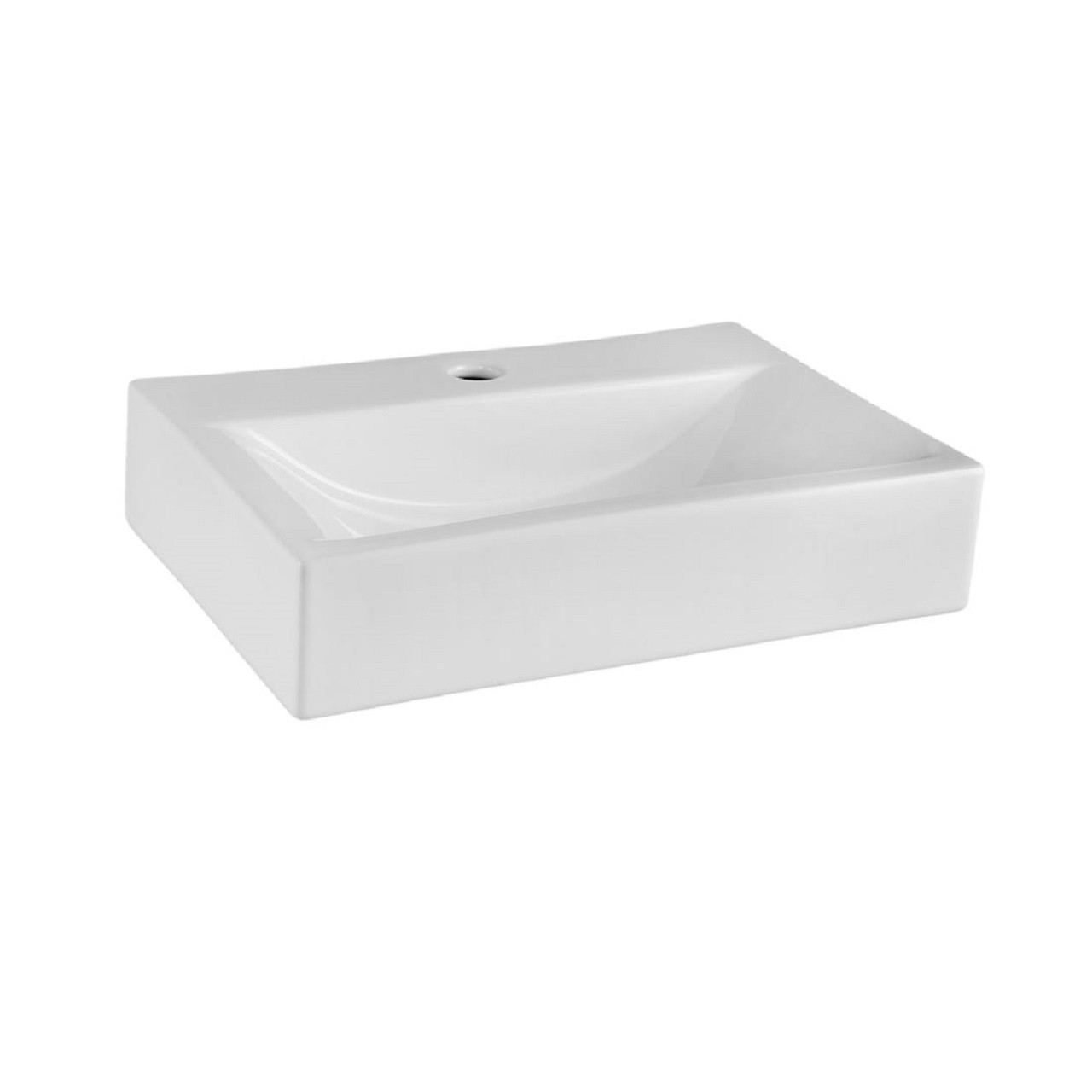 Nuie White Rectangular Counter Top Basin | | Ceramic | 460Mm X 330Mm