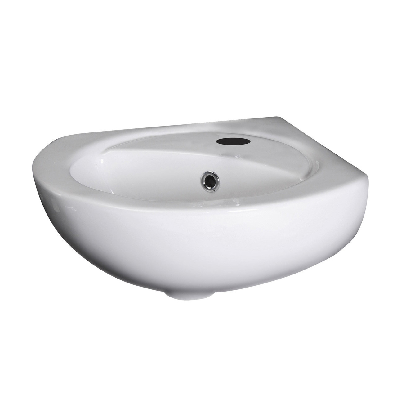 Nuie Melborune Round Wall Hung Corner Basin with 1 Tap Hole