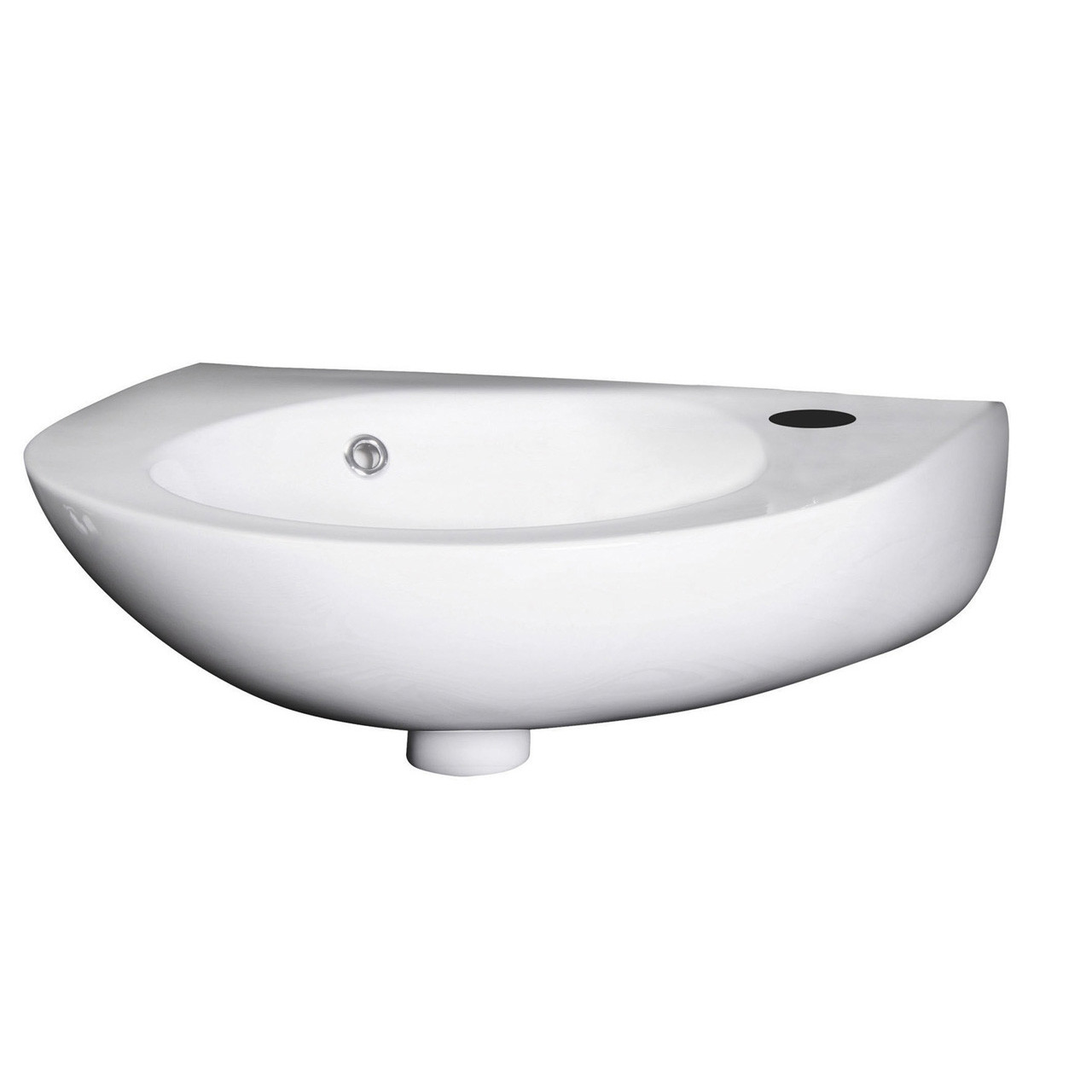 Nuie Melbourne Round Wall Hung Basin with 1 Tap Hole