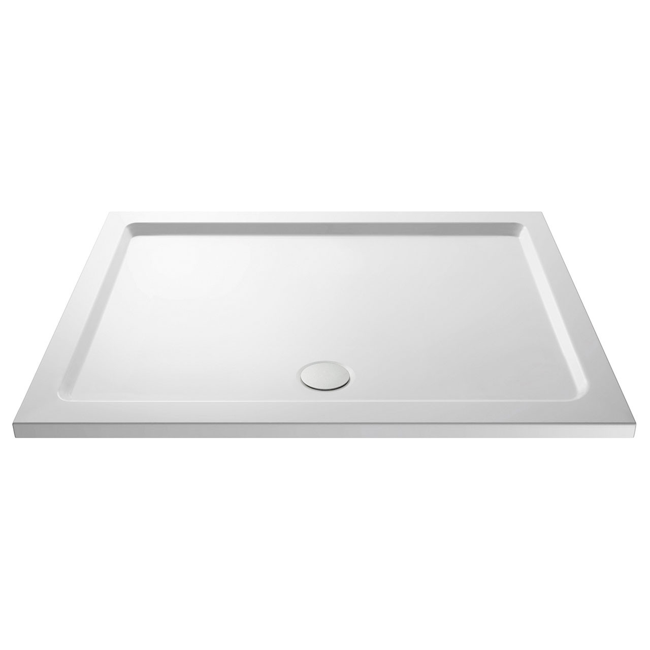 Nuie Rectangular Shower Tray with Centre Edge Waste
