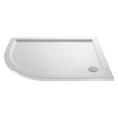Nuie White Left Hand Offset Quadrant Shower Tray | | Acrylic/Stone Resin | 1000Mm X 800Mm